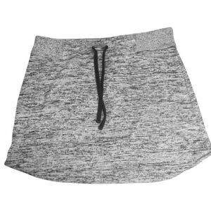 Athleta Downplay Drawstring Skirt Heathered Gray Pull On Athletic Womens Size Sm